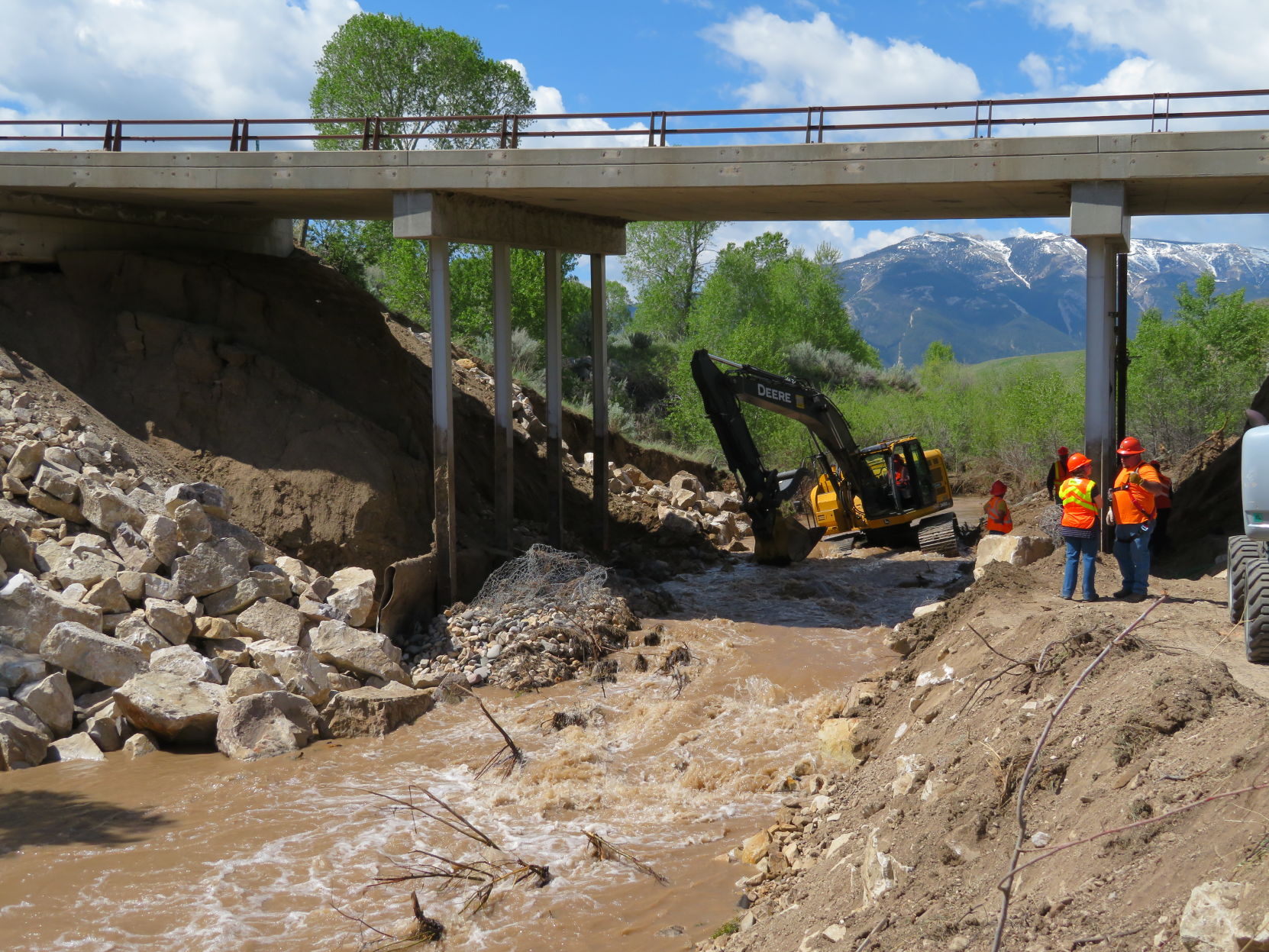Repairs continue on Pat O' Hara Creek (WY296) bridge